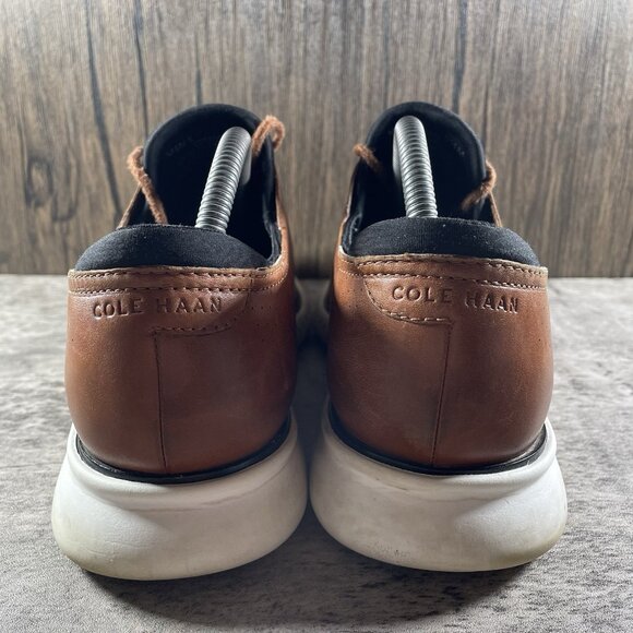 Cole Haan Dress Shoes Mens 9.5 M 2.ZeroGrand Laser Wingtip Oxford Brown C27879 - Picture 6 of 10